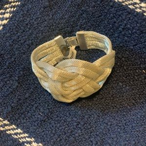 NEW Silver woven metal bracelet